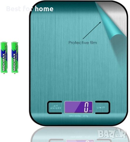 Цифрова кухненска везна,неръждаема стомана, LCD дисплей, 5кг, снимка 4 - Други стоки за дома - 42919093