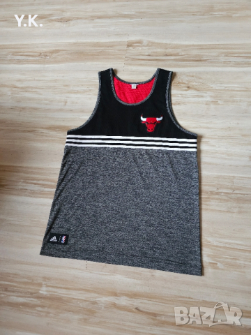 Оригинален мъжки потник Adidas x Chicago Bulls NBA, снимка 2 - Тениски - 44653433