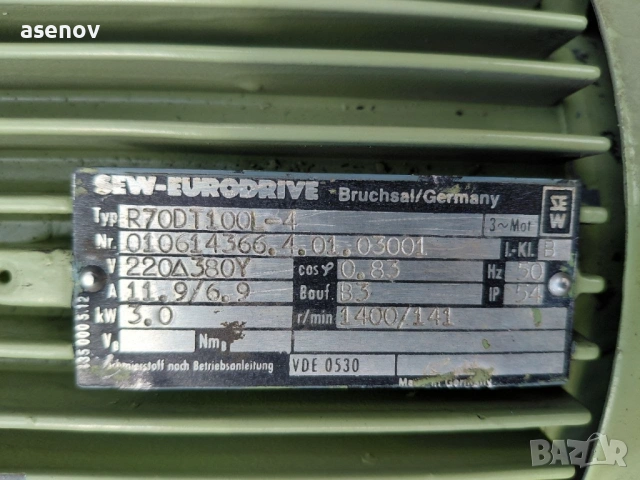 редуктор SEW, снимка 4 - Електродвигатели - 54304103