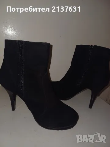 ДАМСКИ  ВЕЛУРЕНИ ЧЕРНИ БОТИ  - N 36