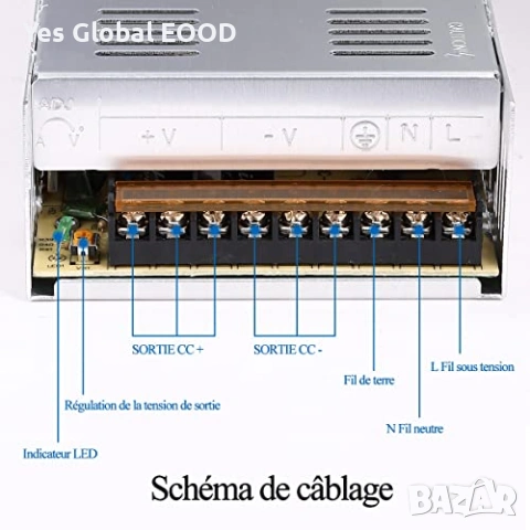 Захранване 12V 30A 360W AC/DC SMPS адаптер, снимка 8 - Друга електроника - 54136932