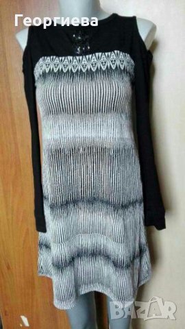 Кокетна рокля със свободна талия и отворени рамена ПРОМОЦИЯ🍀👗XS,S(36-38)🍀👗арт.800