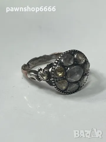 Античен викториански диамантен пръстен (1880 г.) , снимка 14 - Пръстени - 49225712