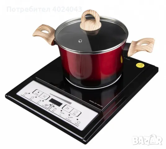 Ел. котлон, 2000W,единичен,черна керамична плоча,индукционен