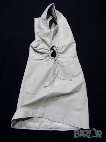  Нова с Етикет STUDIO ID Дамска Кожена Рокля от Естествена Кожа Размер S, снимка 6 - Рокли - 54149184