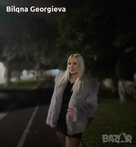 Дамско пухено палто от естествен косъм , снимка 3 - Якета - 52592328