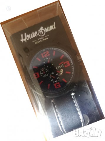 НОВ ОГРОМЕН Ръчен часовник HOUSE Brand с кожена каишка, снимка 9 - Друга електроника - 40141856