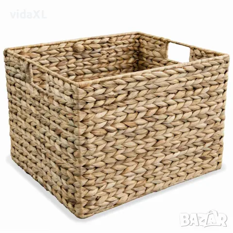 vidaXL Кошници за съхранение, 3 части, воден хиацинт, снимка 2 - Кутии за съхранение - 56146376