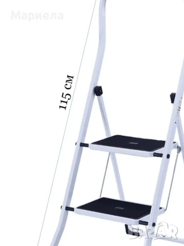 Стълба домакинска метална Super Up 2 стъпала / Здрава стълба до 150кг, снимка 2 - Друго - 51251141