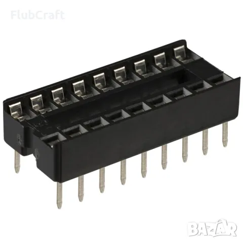 Цокъл DIP за интегрални схеми, 18pin, растер 2.54mm