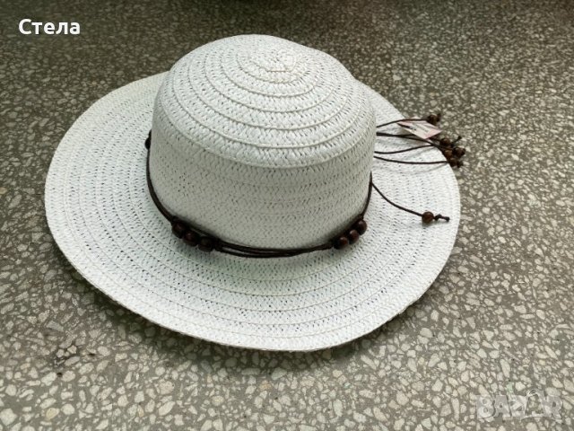 Дамска лятна шапка, бяла, нова, с етикет, снимка 2 - Шапки - 37198053