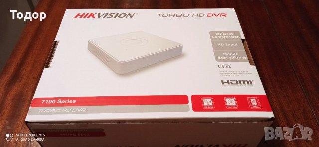 Видеорекордер Hikvision 4 канален за аналогови камери