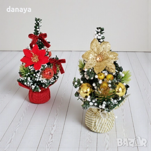 6180 Мини коледна елхичка в чувалче, 21 см, снимка 4 - Декорация за дома - 52659870