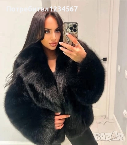 НОВО палто от еко косъм с етикет- на половин цена, снимка 2 - Палта, манта - 52115282