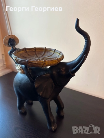 Прекрасна статуетка слон , снимка 2 - Статуетки - 52405065