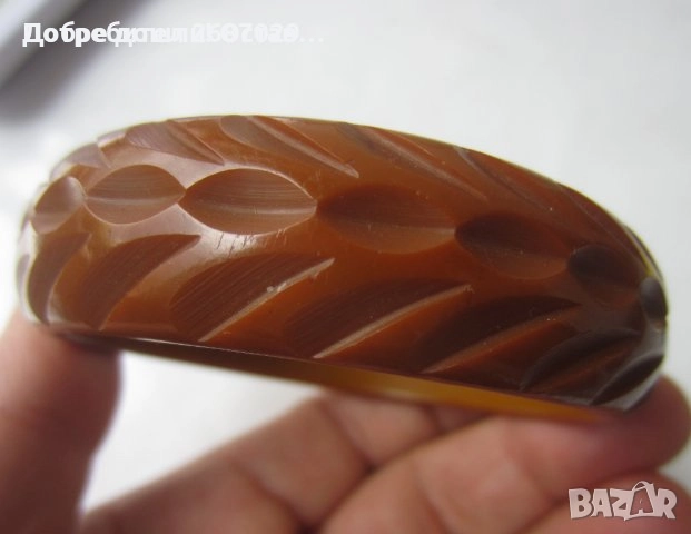 резбована гривна цвят келибар, снимка 9 - Други ценни предмети - 29276661