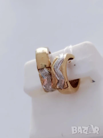 златни обици с две лица 49186-1, снимка 3 - Обеци - 42367124