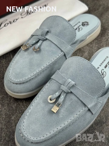 Дамски Чехли - Естествен Велур ✨Loro Piana, снимка 4 - Чехли - 50985511