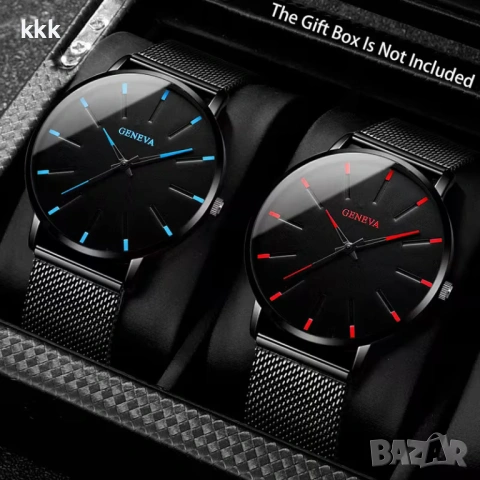 Mъжки часовници GENEVA, снимка 4 - Мъжки - 53883590