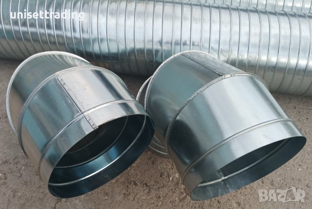 Коляно за аспирация ф355 поцинкована ламарина