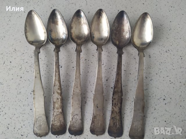 Стари сребърни лъжици-български, снимка 6 - Антикварни и старинни предмети - 37203777