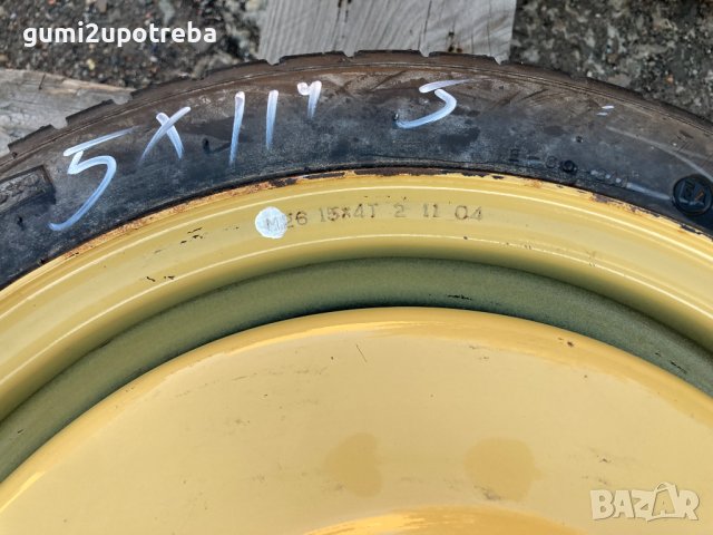 15 резервна джанта патерица 5х114,3 Mazda3 Мазда3 115/70/15, снимка 2 - Гуми и джанти - 42866034