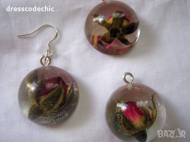 Бижута с естествени цветя 3, снимка 17 - Бижутерийни комплекти - 28633110