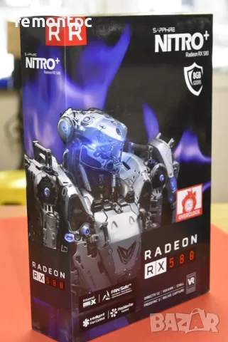 Sapphire Nitro + Radeon RX 580 8GD5 Видео карта 8 GB топ изпълнение