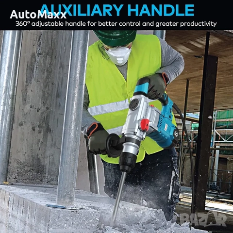 ENEACRO SDS-Plus Перфоратор, 1500 W 6 Джаула, къртач с променлива скорост 0-920 об/мин с 4 функции , снимка 5 - Бормашини - 52180197