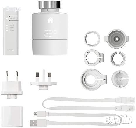 Интелигентен радиаторен термостат - Стартов комплект V3+ -Съвместим с Alexa, Siri и Google Assistan , снимка 3 - Радиатори - 38291269