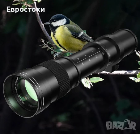 BENOISON 420-800 мм F8.3-16 супер телеобектив с вариометър и ръчно фокусиране, за фотоапарати DSLR , снимка 2 - Обективи и филтри - 50853934