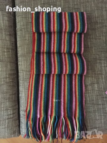 Пъстър шал Gant (вълна), снимка 6 - Шалове - 39336734