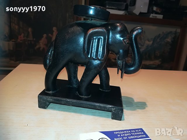 слон-свещник-внос франция-15х15х8см, снимка 11 - Антикварни и старинни предмети - 29497831