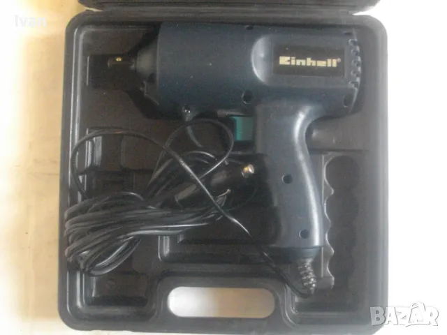 12 ВОЛТОВ УДАРЕН ГАЙКОВЕРТ EINHEL ЗАХВАТ 1/2 5,5А 4м КАБЕЛ ЗА СКАЧВАНЕ КЪМ ЗАПАЛКА НА АВТОМОБИЛ, снимка 3 - Други инструменти - 49703014