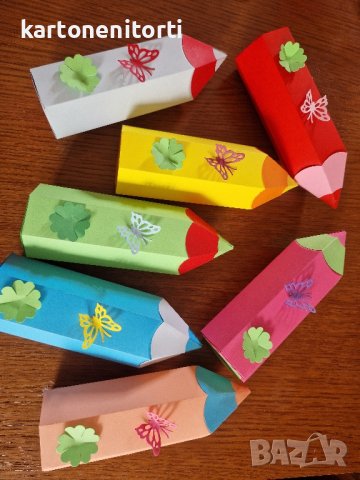 Картонени моливи подходящи рожден ден начало на учебната година 15 септември подаръчета