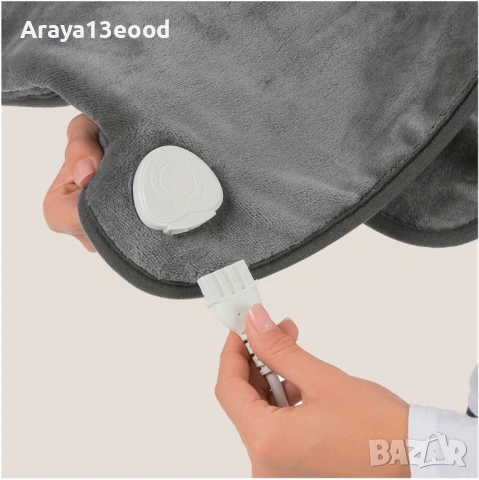 Одеяло за масаж на гръб и врат Vitalmaxx с нагревател 100 W, 67 х 84 см Одеяло за масаж на гръб и вр, снимка 3 - Масажори - 54066047