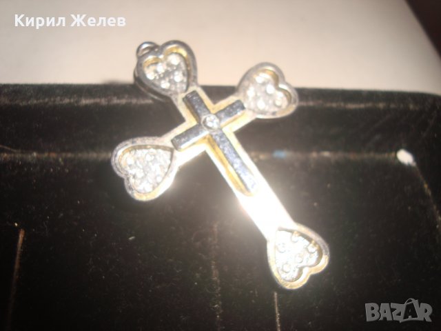 НАГРЪДЕН КРЪСТ от БЛАГОРОДНА СТОМАНА с КРАСИВИ КРИСТАЛИ 17153, снимка 8 - Колиета, медальони, синджири - 31283138