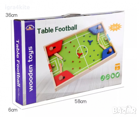 ТОП! Дървен мач Jagi за малки и големи + не се сърди човече и ГО 3в1 Джага, снимка 5 - Игри и пъзели - 36436355