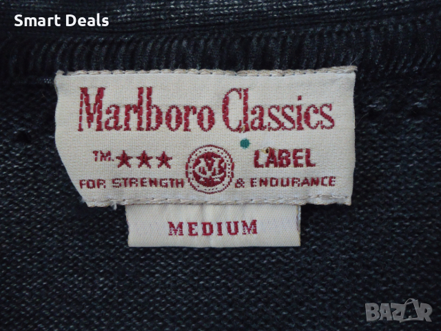 Marlboro Classics Дамска памучна плетена жилетка с остро деколте и джобове M, снимка 7 - Жилетки - 44674487