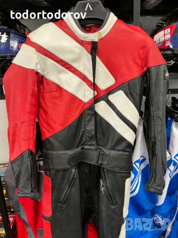 Дамски кожен мото екип FREE RIDE,2 части,всички протектори,42-L, снимка 1