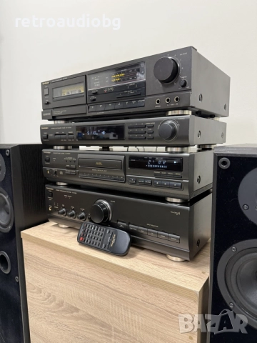 🔊Ретро аудио сет TECHNICS - усилвател с дистанционно, CD плеър, дек, тунер и колони🔉, снимка 3 - Аудиосистеми - 55713586