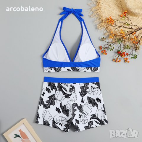 Дамски бански костюм къси панталони с висока талия, 5цвята , снимка 15 - Бански костюми - 40146918