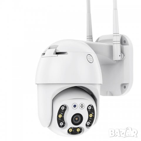 Външна водоустойчива въртяща камера камера със сензор за движение - Wi Fi Smart Camera IP-66, снимка 1 - IP камери - 27785401