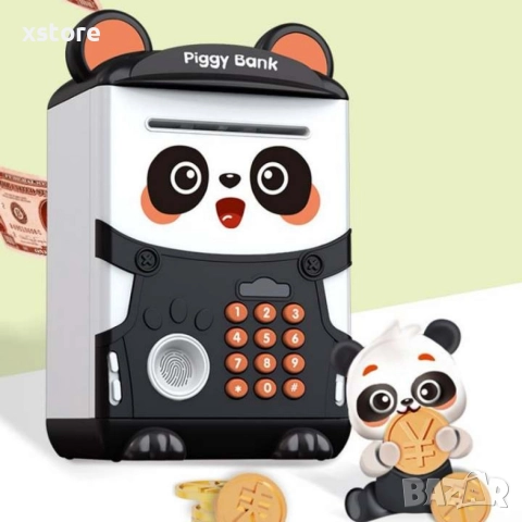 Детска касичка Panda , автоматично превъртане на парола,отключване с пръстов отпечатък, снимка 5 - Други - 52740654