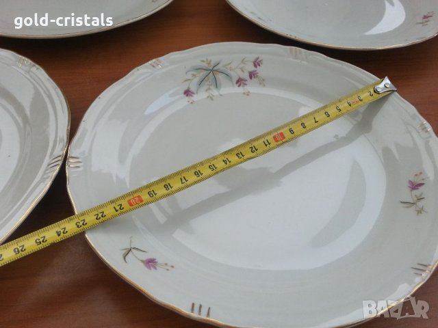 Стар български порцелан чинии плитки, снимка 5 - Антикварни и старинни предмети - 34112369