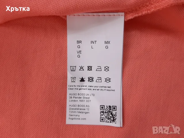 Hugo Boss Pio 1 - Оригинална мъжка тениска с яка размер L, снимка 10 - Тениски - 49756691