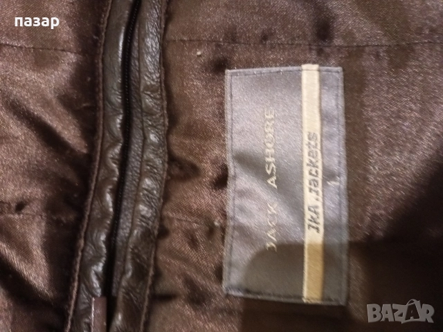 Кожено яке тип шуба цял цип, снимка 2 - Якета - 52906638