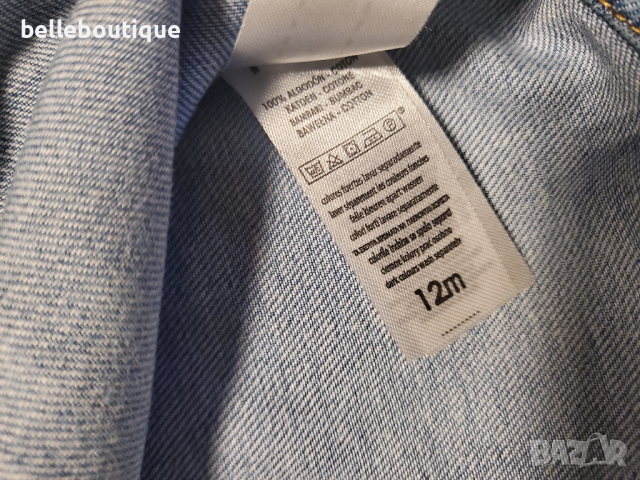 Детска дънкова рокля сукман Tex 12 месеца, снимка 4 - Бебешки рокли - 28106555