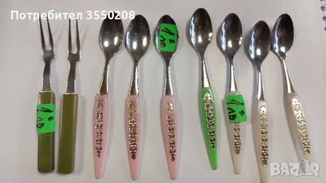 Малки лъжички, вилички, снимка 3 - Прибори за хранене, готвене и сервиране - 49605247