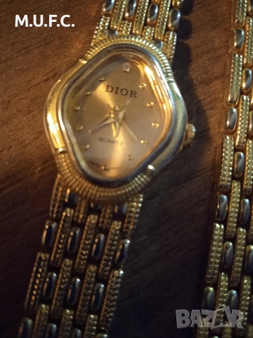 Часовник DIOR 24k позлатен.Уникален, снимка 5 - Дамски - 53099318